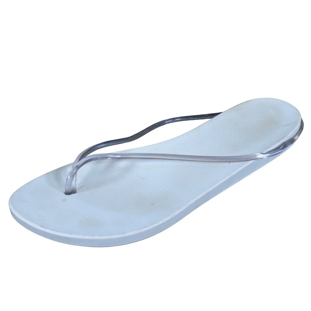 Ipanema Philippe‎ Starck Women Sandal Size 8 Casual Beach Flip Flop White Clear